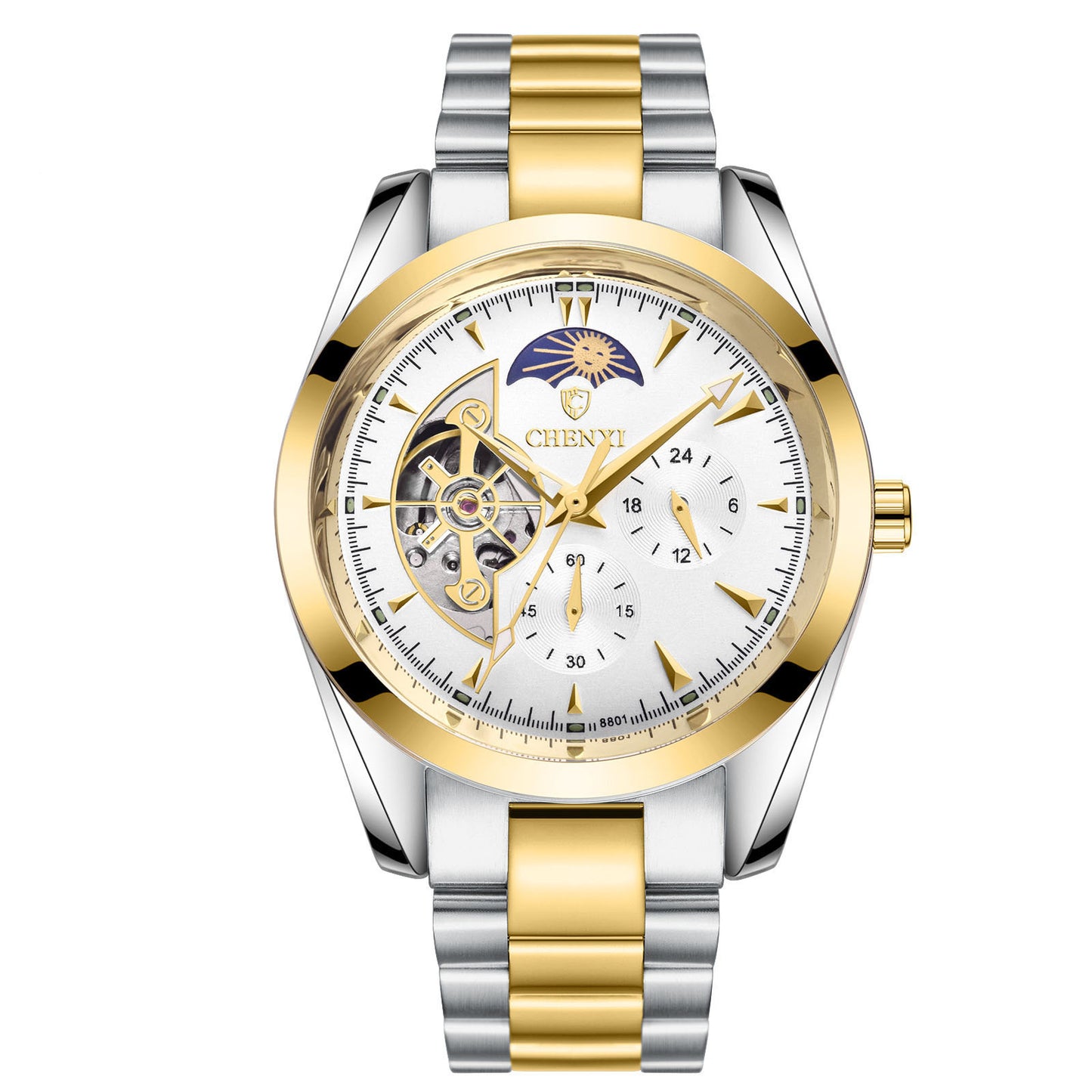Men’s Business Mechanical Watch – Elegant Automatic Stainless Steel Timepiece for Office & Formal Wear