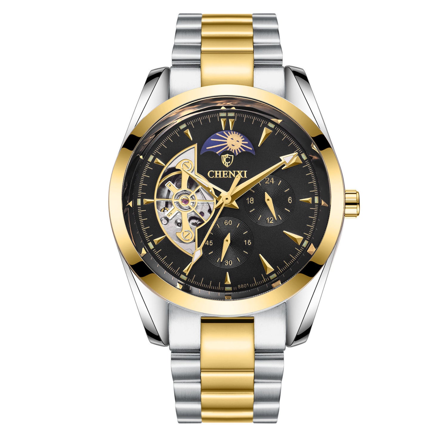 Men’s Business Mechanical Watch – Elegant Automatic Stainless Steel Timepiece for Office & Formal Wear