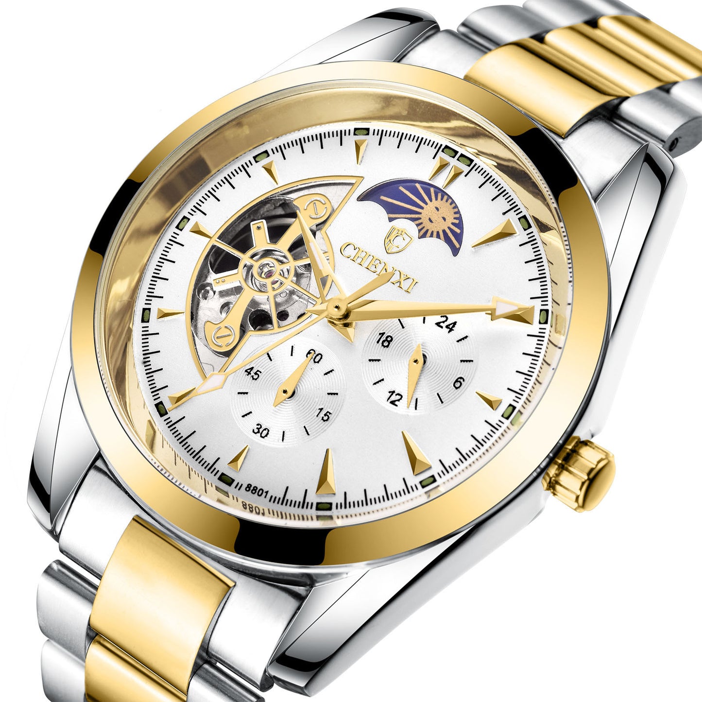 Men’s Business Mechanical Watch – Elegant Automatic Stainless Steel Timepiece for Office & Formal Wear