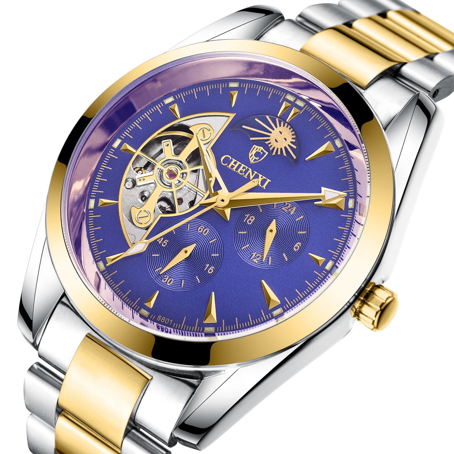 Men’s Business Mechanical Watch – Elegant Automatic Stainless Steel Timepiece for Office & Formal Wear