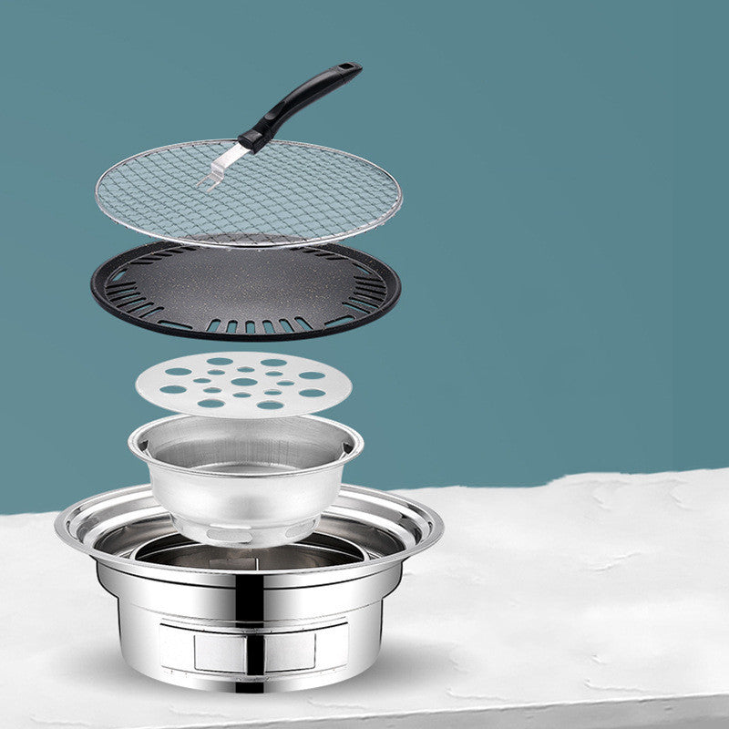 Portable Korean BBQ Grill – Non-Stick Charcoal Barbecue Stove