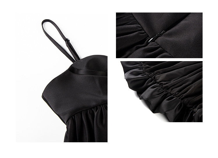 Black Suspender Tube Top – Stylish Bud Blouse Vest for Women | Trendy Summer Streetwear Fashion