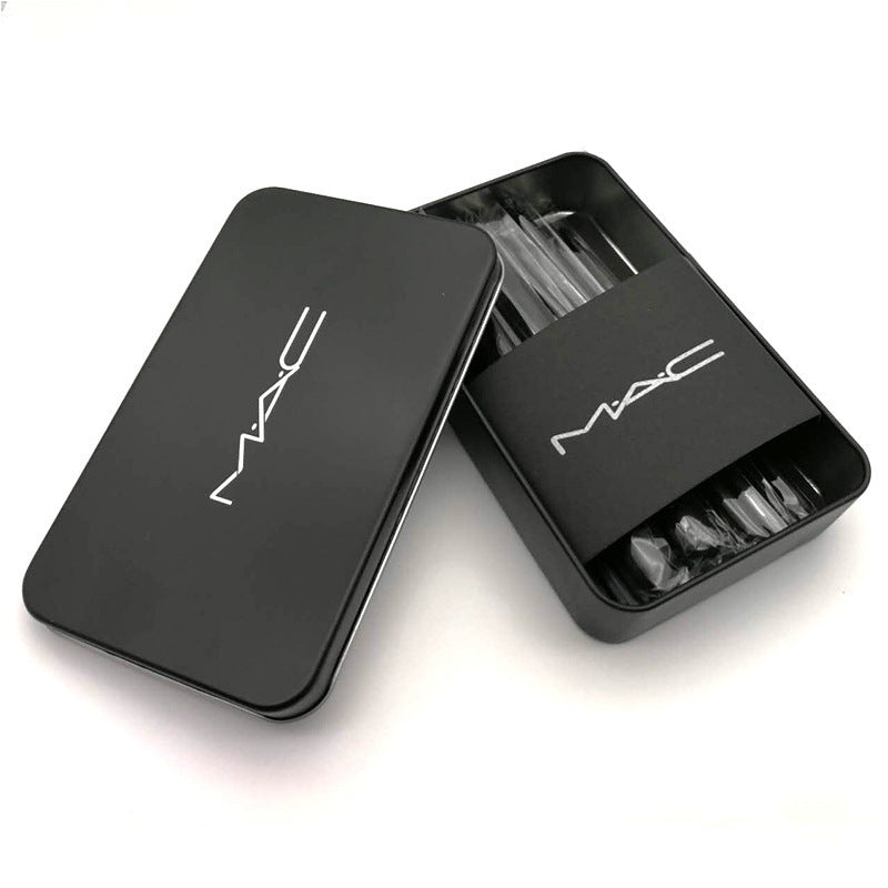 “12-Piece Premium Makeup Brush Set with Iron Case – Essential Cosmetic Tools for Flawless Application”