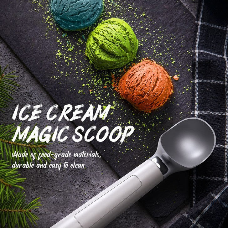 Heated Stainless Steel Ice Cream Scoop – Rechargeable & Self-Warming for Effortless Scooping