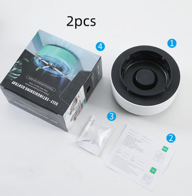 Portable Smoke Removal Air Purifier Ashtray | Anion Purification for Home & Car