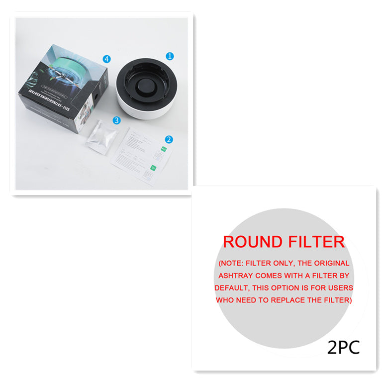 Portable Smoke Removal Air Purifier Ashtray | Anion Purification for Home & Car