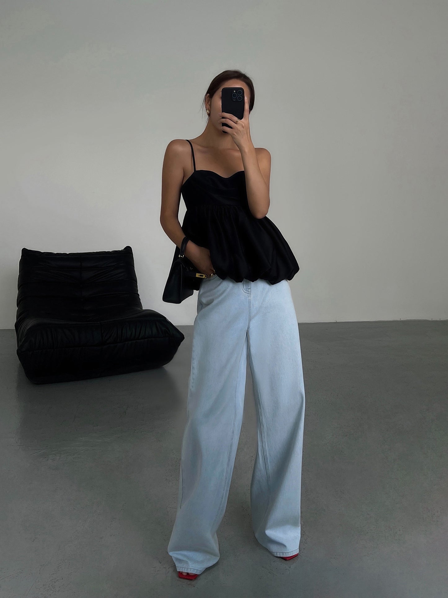 Black Suspender Tube Top – Stylish Bud Blouse Vest for Women | Trendy Summer Streetwear Fashion