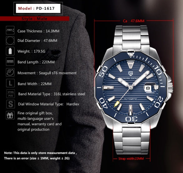 PD-1617 Men’s Mechanical Watch