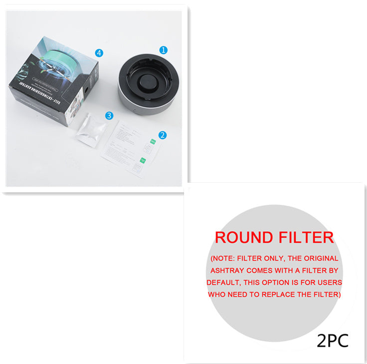 Portable Smoke Removal Air Purifier Ashtray | Anion Purification for Home & Car