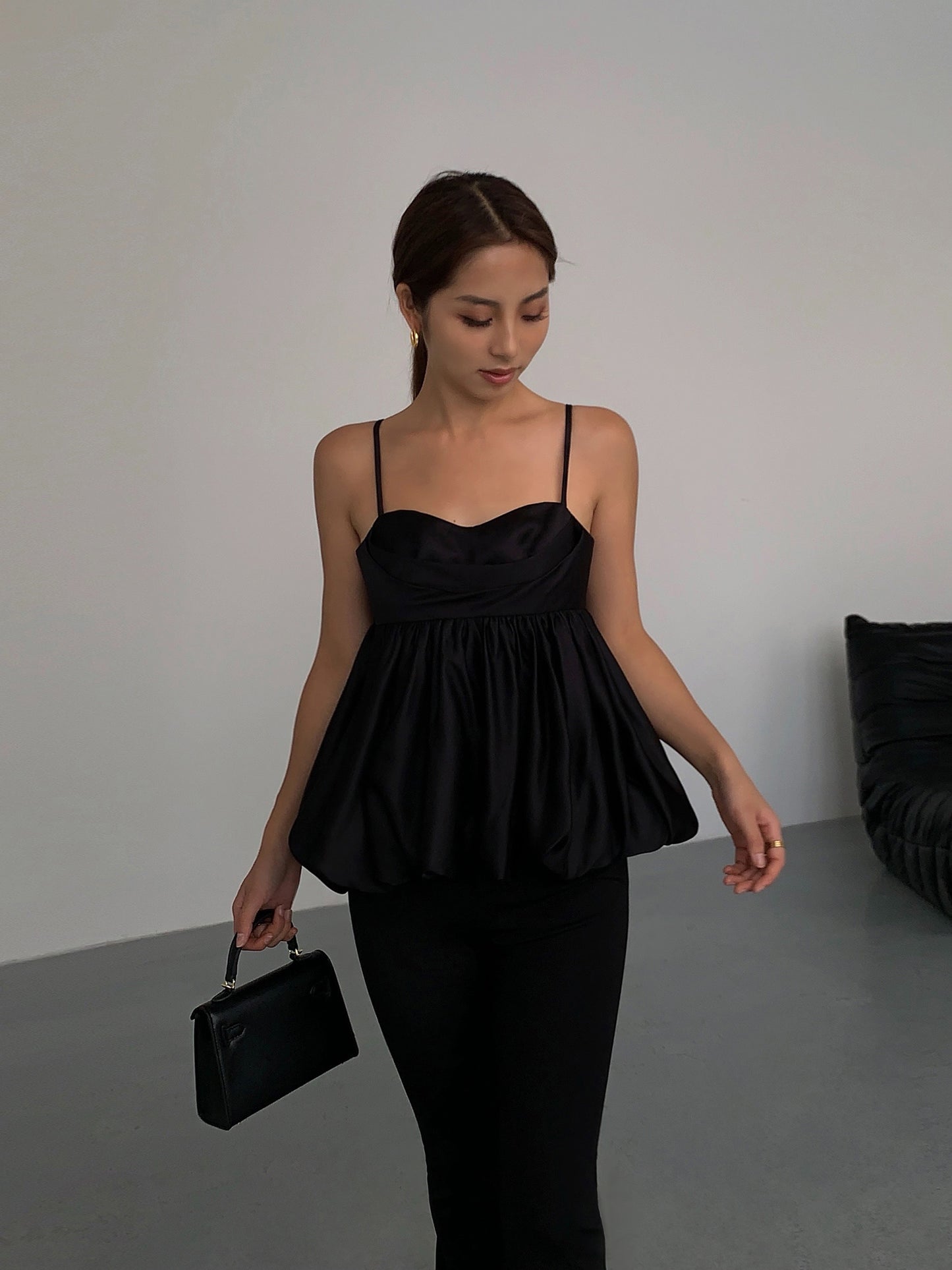 Black Suspender Tube Top – Stylish Bud Blouse Vest for Women | Trendy Summer Streetwear Fashion