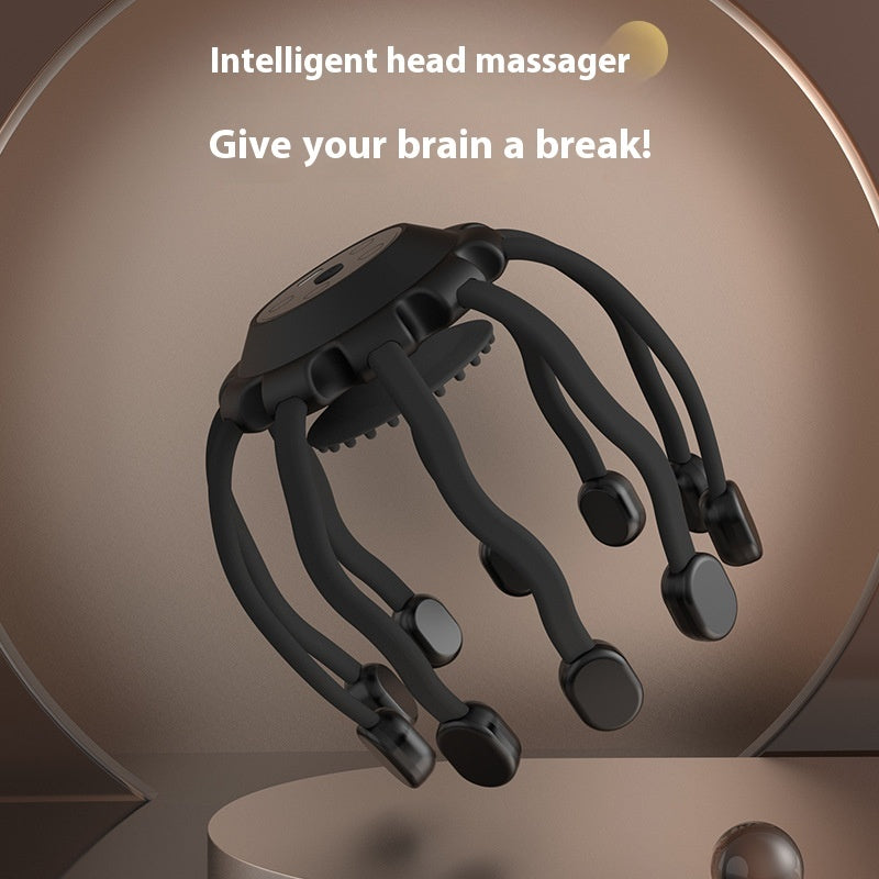 “Intelligent Bluetooth Ten-Claw Fish Head Massager — Relaxing Scalp & Head Massage for Stress Relief”